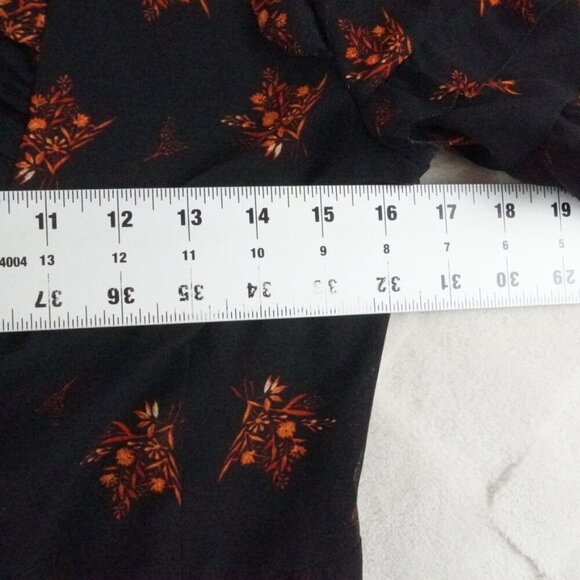 Zara Wrap Midi Dress Womens Womens Small Fluttered Floral Print Multi Color - Picture 10 of 16